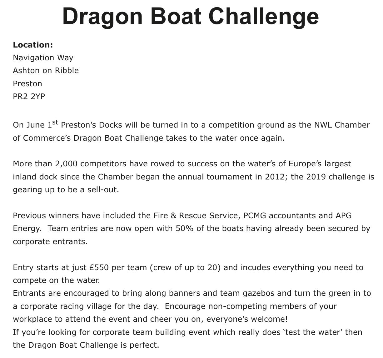 Dragon Boat Race - Atlas Sailing